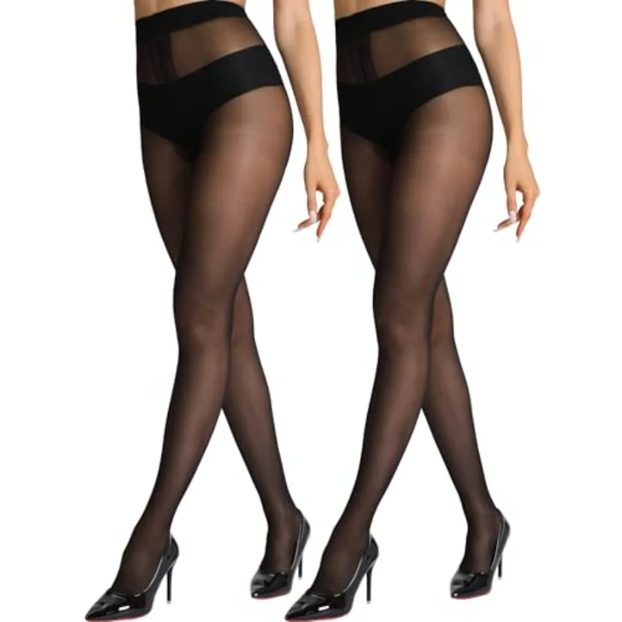 HONENNA Sheer Tights for Women 2 Pairs Ultra Thin Reinforced T Crotch Control Top Pantyhose Stockings
HONENNA Sheer Tights for Women 2 Pairs Ultra Thin Reinforced T Crotch Control Top Pantyhose Stockings