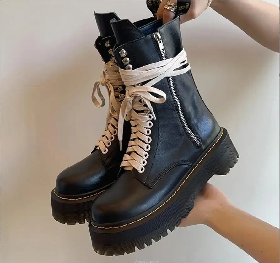 New Winter Biker boots Style Women Ankle Boots Fashion Thick Sole Autumn Short Boot Ladies Elegant Platform Shoes Women's Boots
New Winter Biker boots Style Women Ankle Boots Fashion Thick Sole Autumn Short Boot Ladies Elegant Platform Shoes Women's Boots