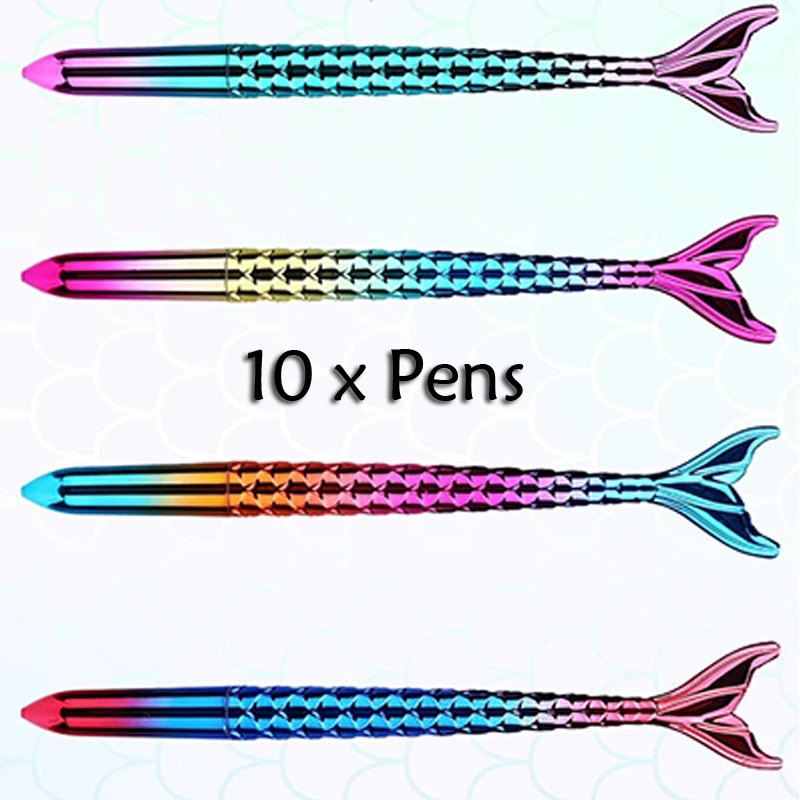 10Pcs Mermaid Ballpoint Pen Fish Tail Ball Pen Gel UV Colorful Supplies School Gradient Color Ballpoint Pens
10Pcs Mermaid Ballpoint Pen Fish Tail Ball Pen Gel UV Colorful Supplies School Gradient Color Ballpoint Pens