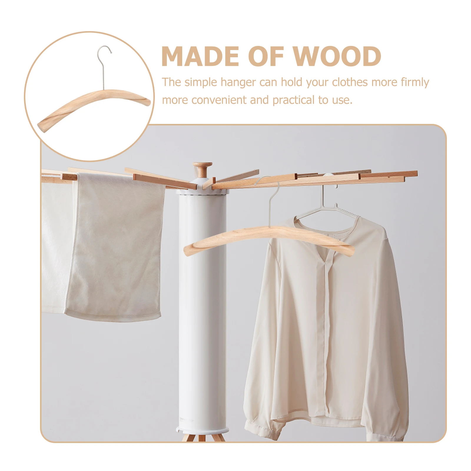 Natural Wood Clothes Multifunctional Wooden Coat Heavy Duty Closet Hangers Simple Nordic Style Skirt Hangers Strong Capacity
Natural Wood Clothes Multifunctional Wooden Coat Heavy Duty Closet Hangers Simple Nordic Style Skirt Hangers Strong Capacity