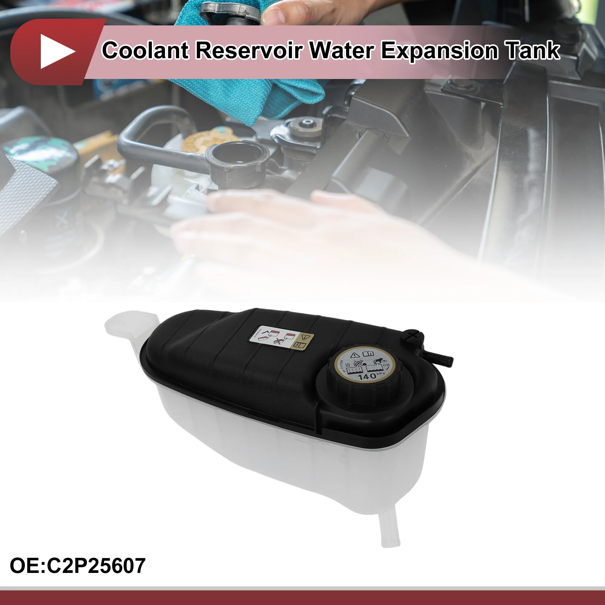 UXCELL Engine Coolant Reservoir Water Expansion Tank for Jaguar F-Type 2014-2021 XKR XKR-S XK Coolant Bottle No.C2P25607
UXCELL Engine Coolant Reservoir Water Expansion Tank for Jaguar F-Type 2014-2021 XKR XKR-S XK Coolant Bottle No.C2P25607