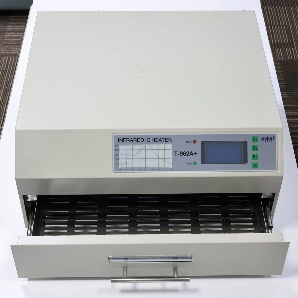 PUHUI Small Solder Paste Reflow Oven T-962A+ Lead-free BGA Smt Desktop Infrared Reflow Oven for Pcb Soldering
PUHUI Small Solder Paste Reflow Oven T-962A+ Lead-free BGA Smt Desktop Infrared Reflow Oven for Pcb Soldering