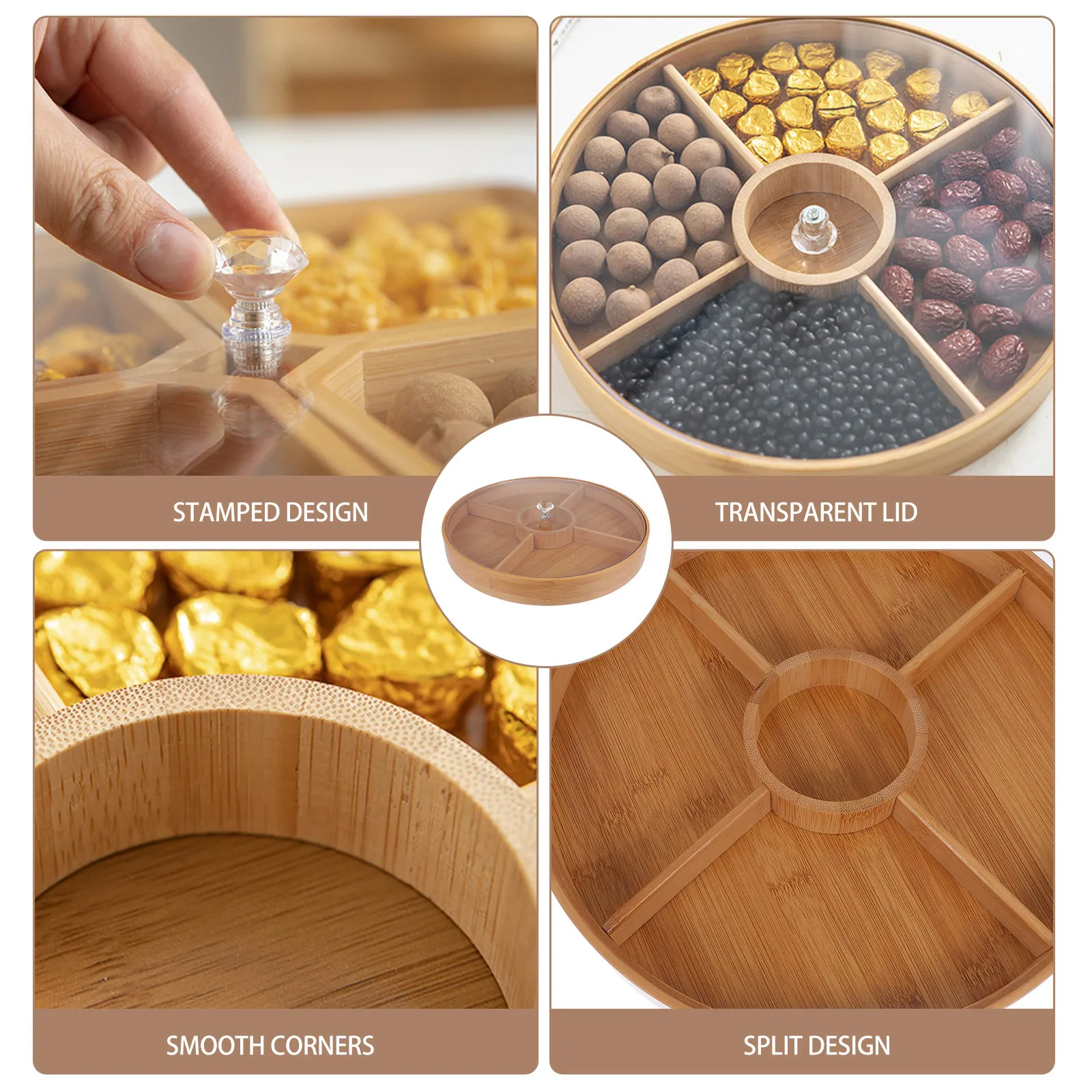 Bamboo Acrylic Nut Plate Food Storage Tray Portable Snack Dish Dried Fruit Pastry Platter Dessert Plates Cookie Container
Bamboo Acrylic Nut Plate Food Storage Tray Portable Snack Dish Dried Fruit Pastry Platter Dessert Plates Cookie Container