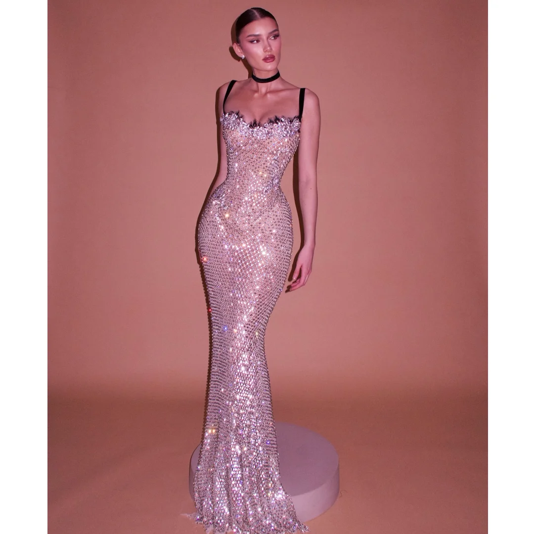 Luxury Sequin Mermaid Evening Dresses Women Lace Sweetheart vestidos de noche Prom Dress Exquisite Party Gowns Customized
Luxury Sequin Mermaid Evening Dresses Women Lace Sweetheart vestidos de noche Prom Dress Exquisite Party Gowns Customized