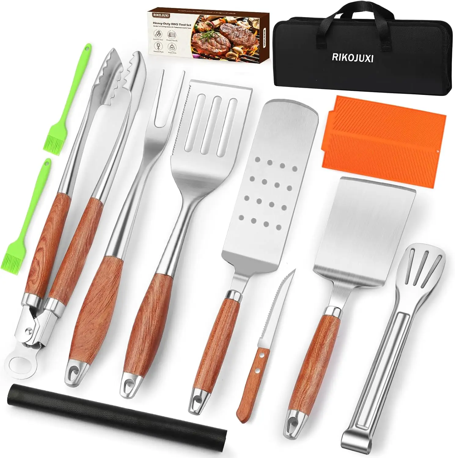 16 Inch Grilling Accessories Set, Heavy Duty BBQ Accessories Tools and Grill Accessories for Outdoor Grill with Spatu
16 Inch Grilling Accessories Set, Heavy Duty BBQ Accessories Tools and Grill Accessories for Outdoor Grill with Spatu