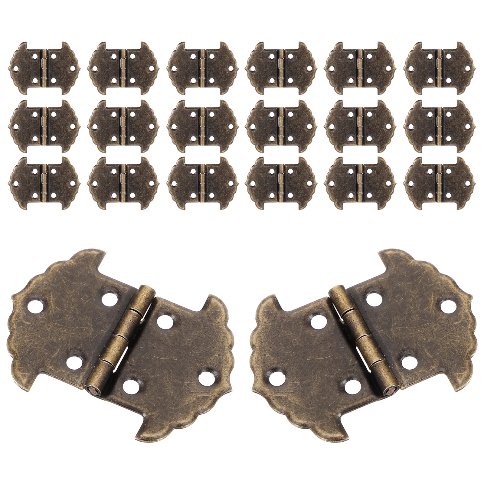 20pcs Vintage Hinges Metal Cabinet Door Hinges for niture Wood Boxes Wine Box Wardrobe Durable Iron Material
20pcs Vintage Hinges Metal Cabinet Door Hinges for niture Wood Boxes Wine Box Wardrobe Durable Iron Material
