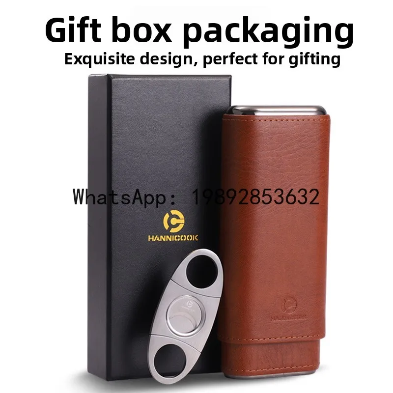 Yhg cigar humidor and cutter set - portable genuine leather cedar wood humidor with sharp cigar cutter
Yhg cigar humidor and cutter set - portable genuine leather cedar wood humidor with sharp cigar cutter
