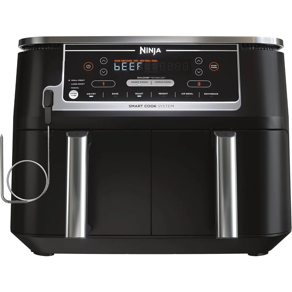 Воздушная фритюрница Foodi, 10 кварт, 6 в 1, DualZone Smart XL с 2 независимыми корзинами, термометр для идеальной тонкости
Воздушная фритюрница Foodi, 10 кварт, 6 в 1, DualZone Smart XL с 2 независимыми корзинами, термометр для идеальной тонкости