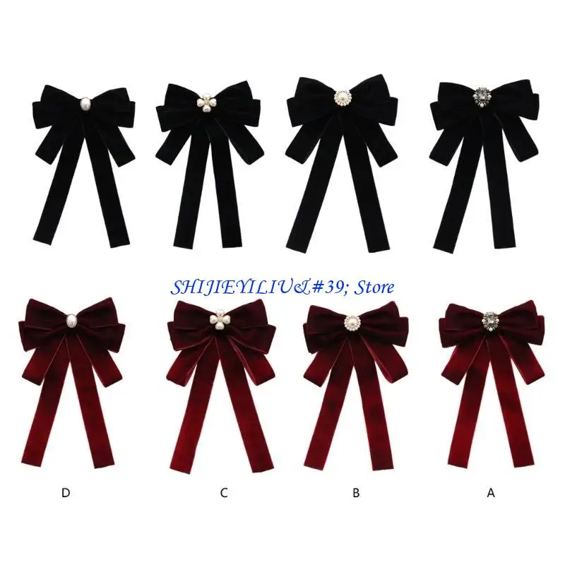 E21F Кристаллический жемчуг Бархатные банты Галстук Брошь Булавка в консервативном стиле Студенческий бантик Зажим
E21F Кристаллический жемчуг Бархатные банты Галстук Брошь Булавка в консервативном стиле Студенческий бантик Зажим
