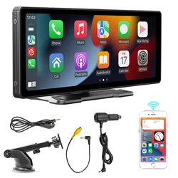 10.26" Car Mirror Radio Multimedia Video Player Universal Wireless Carplay Android Auto Screen With Bluetooth AUX USB 10.26" Car Mirror Radio Multimedia Video Player Universal Wireless Carplay Android Auto Screen With Bluetooth AUX USB
