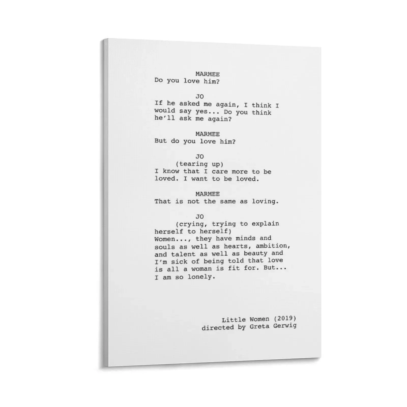 Little Women Script Excerpt Canvas Painting home decor interior room decorations aesthetic modern home decoration
Little Women Script Excerpt Canvas Painting home decor interior room decorations aesthetic modern home decoration