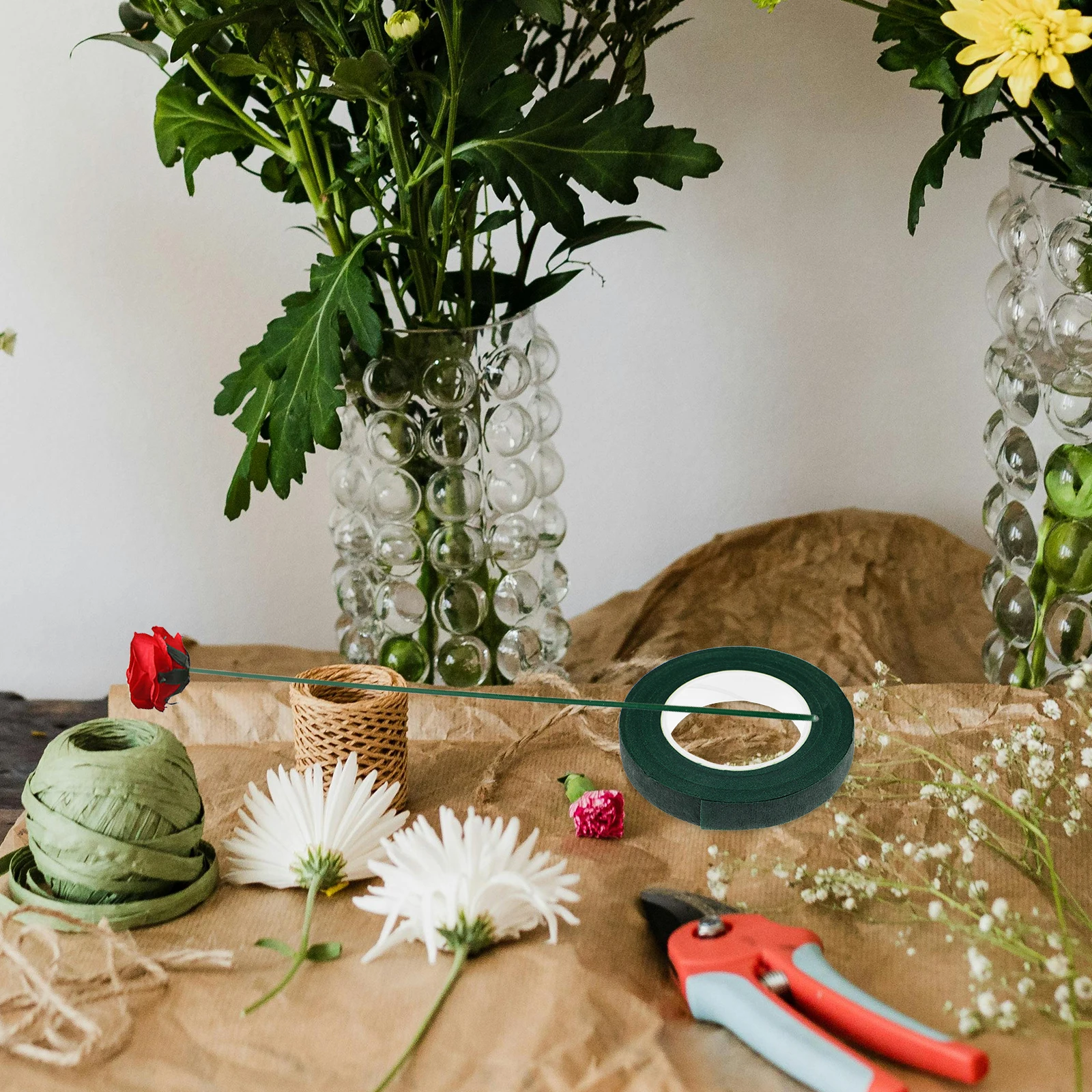 DIY Flower Arrangements Craft Projects Green Floral Wire Stems Green Tape Artificial Flowers Arrangement Tools Kit
DIY Flower Arrangements Craft Projects Green Floral Wire Stems Green Tape Artificial Flowers Arrangement Tools Kit