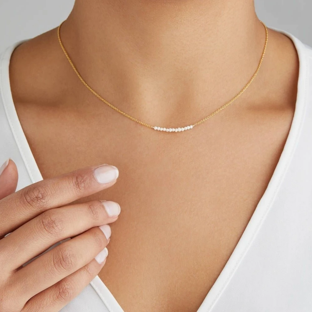 Vlen Stainless Steel Necklace with Natural Pearl Elegant Necklaces for Women 18K Gold Plated Chain Choker Exquisite Jewelry
Vlen Stainless Steel Necklace with Natural Pearl Elegant Necklaces for Women 18K Gold Plated Chain Choker Exquisite Jewelry