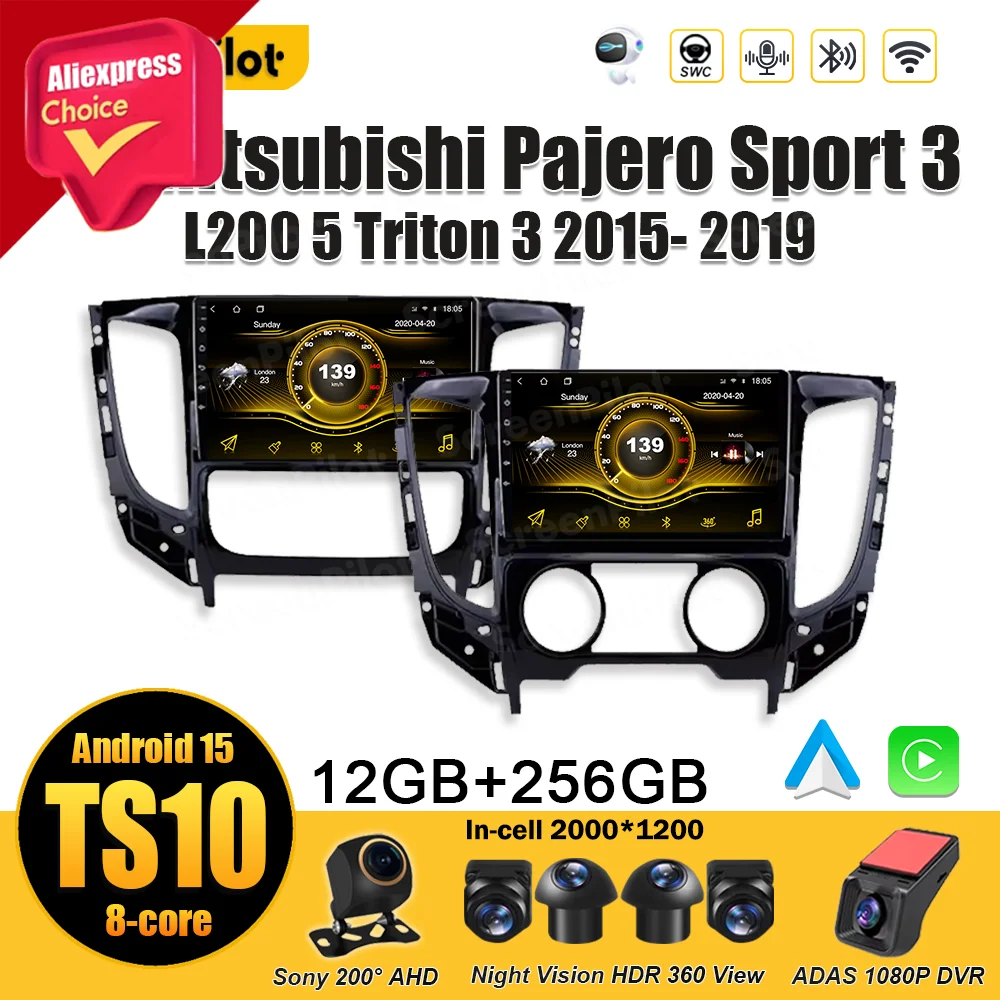 Android 15 For Mitsubishi Pajero Sport 3 L200 5 Triton 3 2015- 2019 Car Radio Stereo Head Unit Wireless Android Auto Bluetooth
Android 15 For Mitsubishi Pajero Sport 3 L200 5 Triton 3 2015- 2019 Car Radio Stereo Head Unit Wireless Android Auto Bluetooth