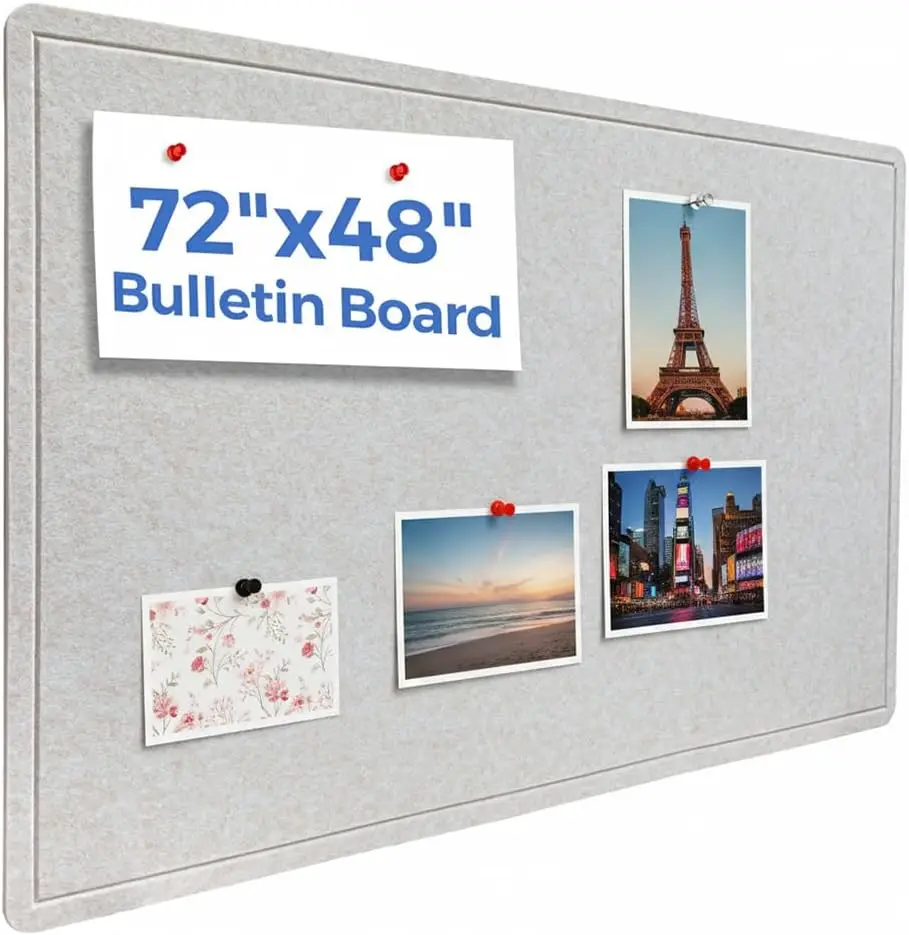 72x48 Inch Ivory Tan Felt Bulletin Board, 6x4 Ft, Self-Adhesive, Sound Dampening
72x48 Inch Ivory Tan Felt Bulletin Board, 6x4 Ft, Self-Adhesive, Sound Dampening