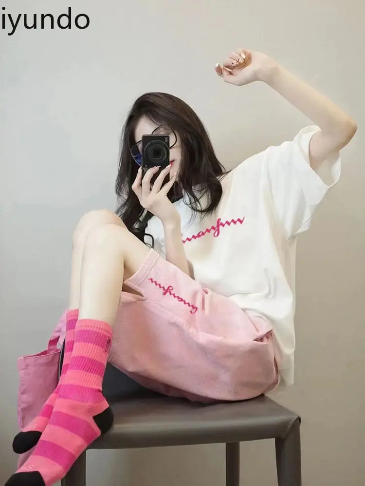 Sportswear Suits for Women Ins Summer Trendy Student Korean Version Loose Fashion Short-sleeved Shorts Casual Two-piece Running
Sportswear Suits for Women Ins Summer Trendy Student Korean Version Loose Fashion Short-sleeved Shorts Casual Two-piece Running