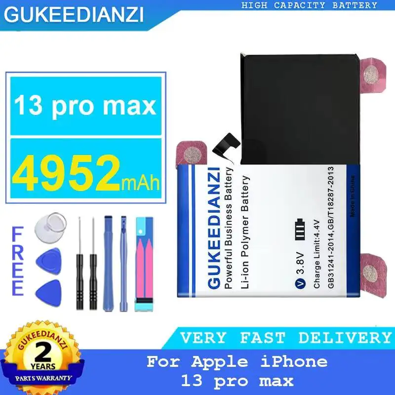 High Capacity 4952mAh For Apple iPhone 13 Pro Max High Performance Mobile Phone Battery
High Capacity 4952mAh For Apple iPhone 13 Pro Max High Performance Mobile Phone Battery