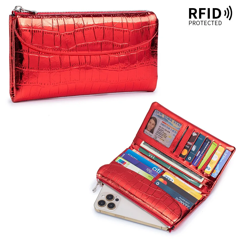 Women's Wallets RFID Blocking Leather Clutch Long Wallet for Women Card Holder Phone Organizer Ladies Travel Purse Design Gift
Women's Wallets RFID Blocking Leather Clutch Long Wallet for Women Card Holder Phone Organizer Ladies Travel Purse Design Gift