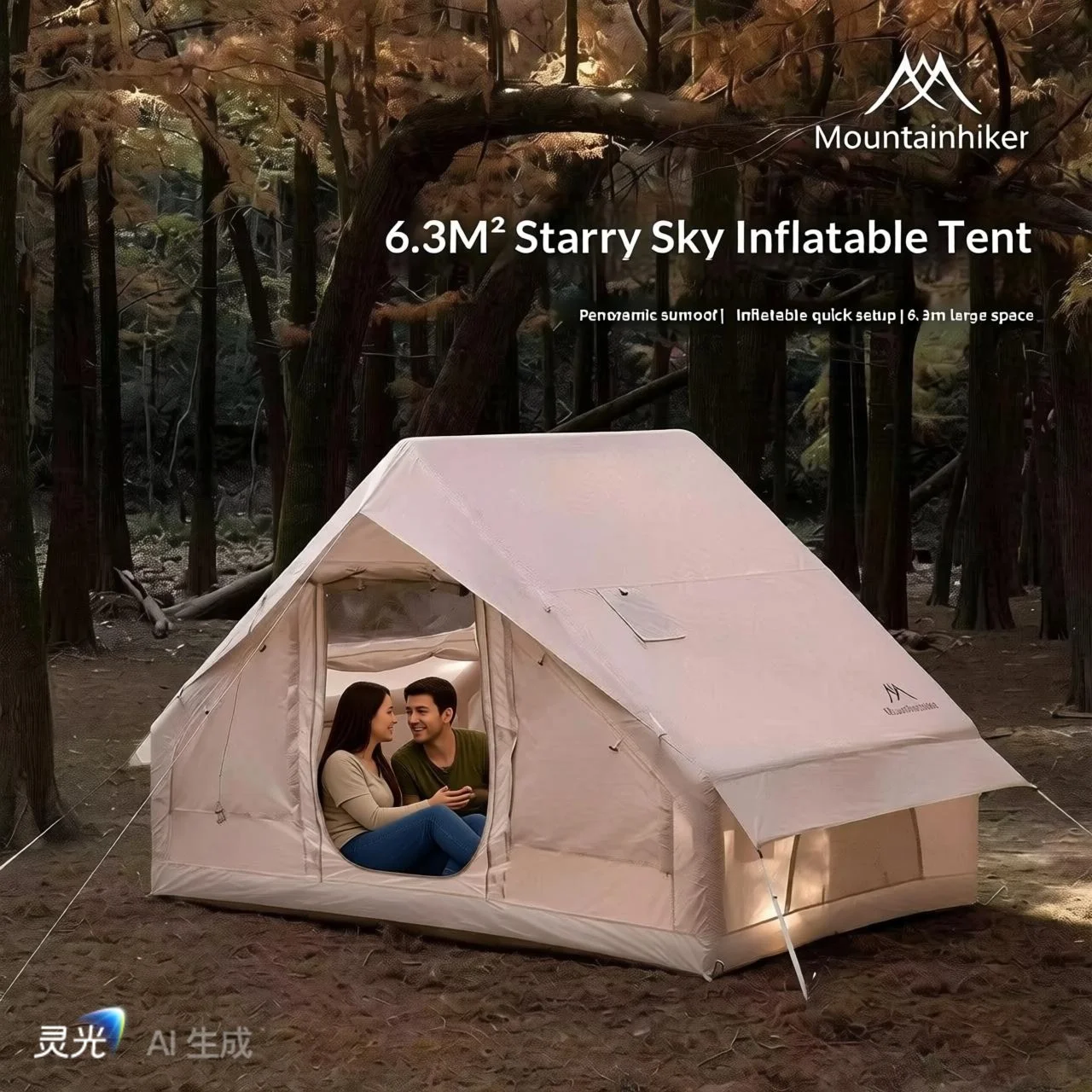 MOUNTAINHIKER Extra Large 3-6 Person Inflatable Family Camping Tent with High-Quality Windproof and Spacious Interior
MOUNTAINHIKER Extra Large 3-6 Person Inflatable Family Camping Tent with High-Quality Windproof and Spacious Interior