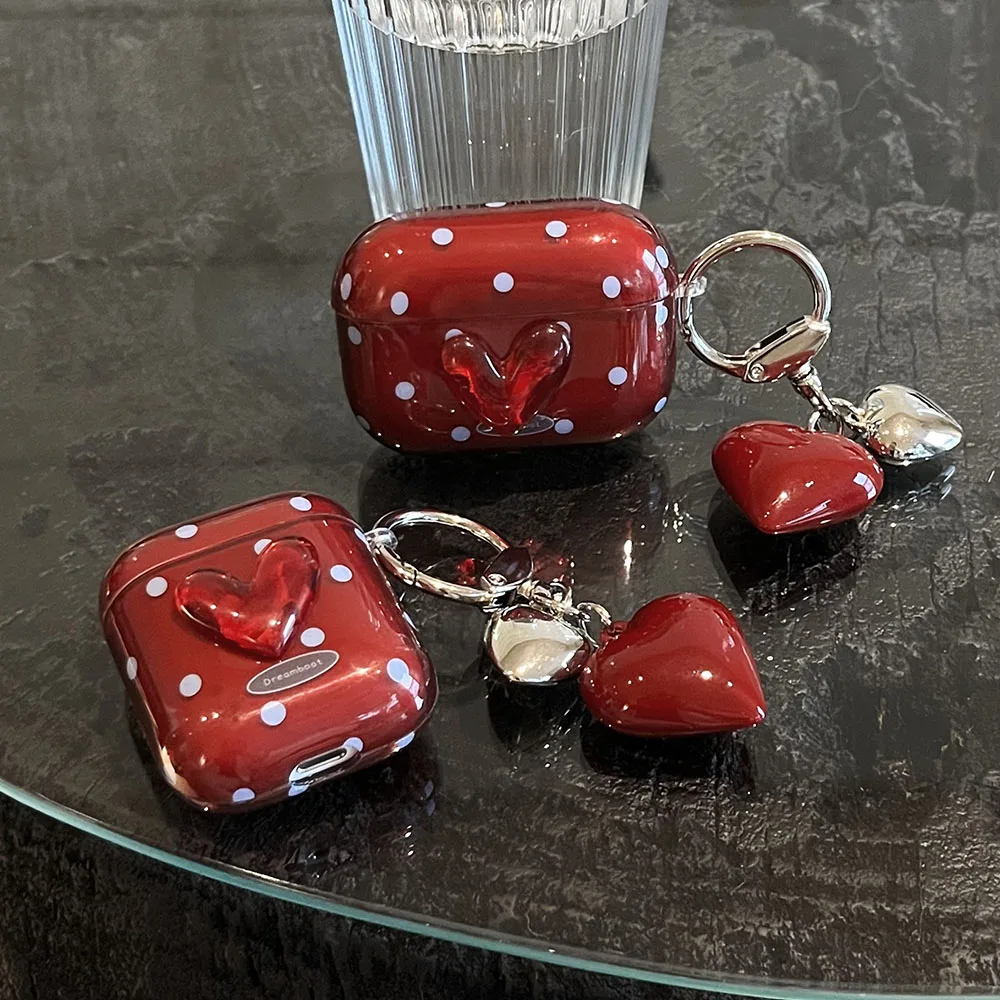 Polka Dot Heart Protecitve Case For AirPods 4 Pro 2 Earphone Cover For AirPods 1 2 3 4th Generation Case with Keychain Pendant
Polka Dot Heart Protecitve Case For AirPods 4 Pro 2 Earphone Cover For AirPods 1 2 3 4th Generation Case with Keychain Pendant