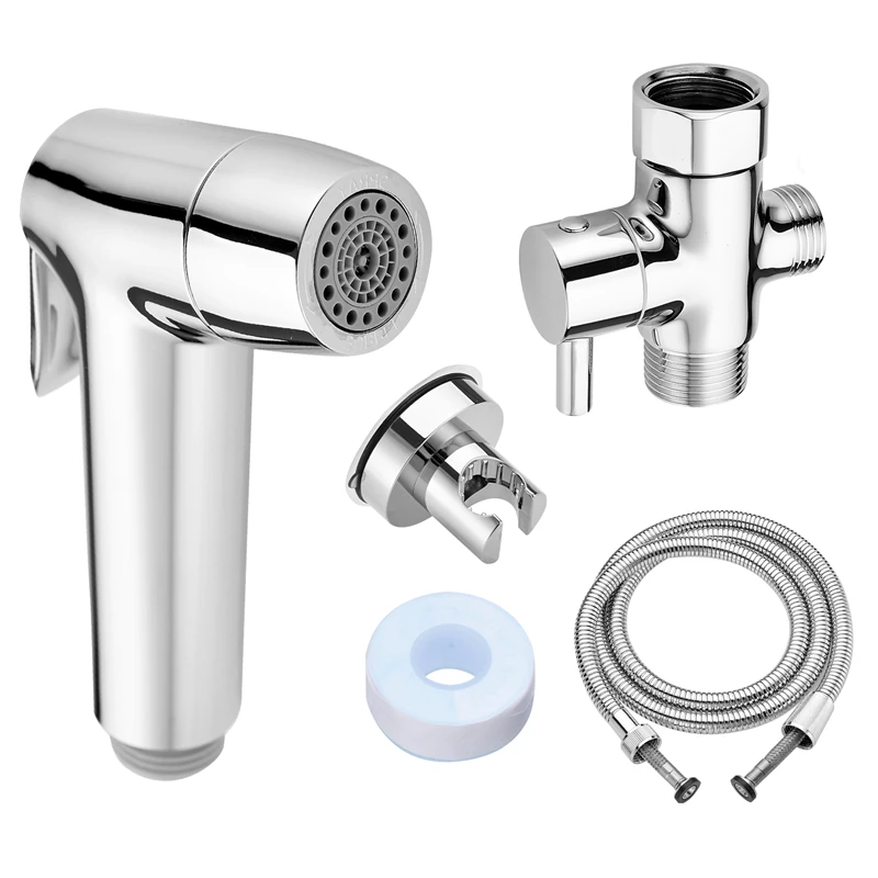 Портативный ручной распылитель для унитаза и биде, держатель пистолета, самоочищающийся смеситель для биде, спрей, 3-ходовой клапан, шланг для насадки для душа в ванной комнате
Портативный ручной распылитель для унитаза и биде, держатель пистолета, самоочищающийся смеситель для биде, спрей, 3-ходовой клапан, шланг для насадки для душа в ванной комнате