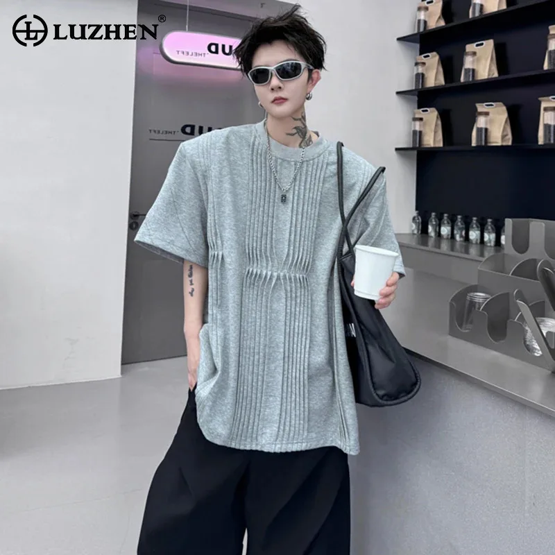 LUZHEN рубашки плиссированные однотонные дизайнерские футболки с короткими рукавами модные новые мужские повседневные красивые уличные топы летние оригинальные LZ9740
LUZHEN рубашки плиссированные однотонные дизайнерские футболки с короткими рукавами модные новые мужские повседневные красивые уличные топы летние оригинальные LZ9740