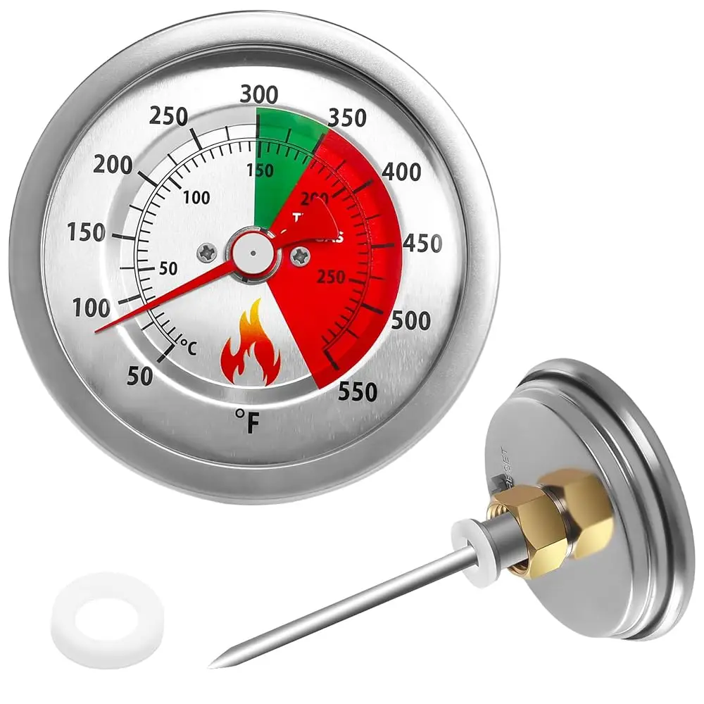 Upgraded 5070 Fryer Thermometer Replacement for Bayou 2.5/4/9-gal Fryers, 50-550°F Oil Thermometer with Stainless Steel Body
Upgraded 5070 Fryer Thermometer Replacement for Bayou 2.5/4/9-gal Fryers, 50-550°F Oil Thermometer with Stainless Steel Body
