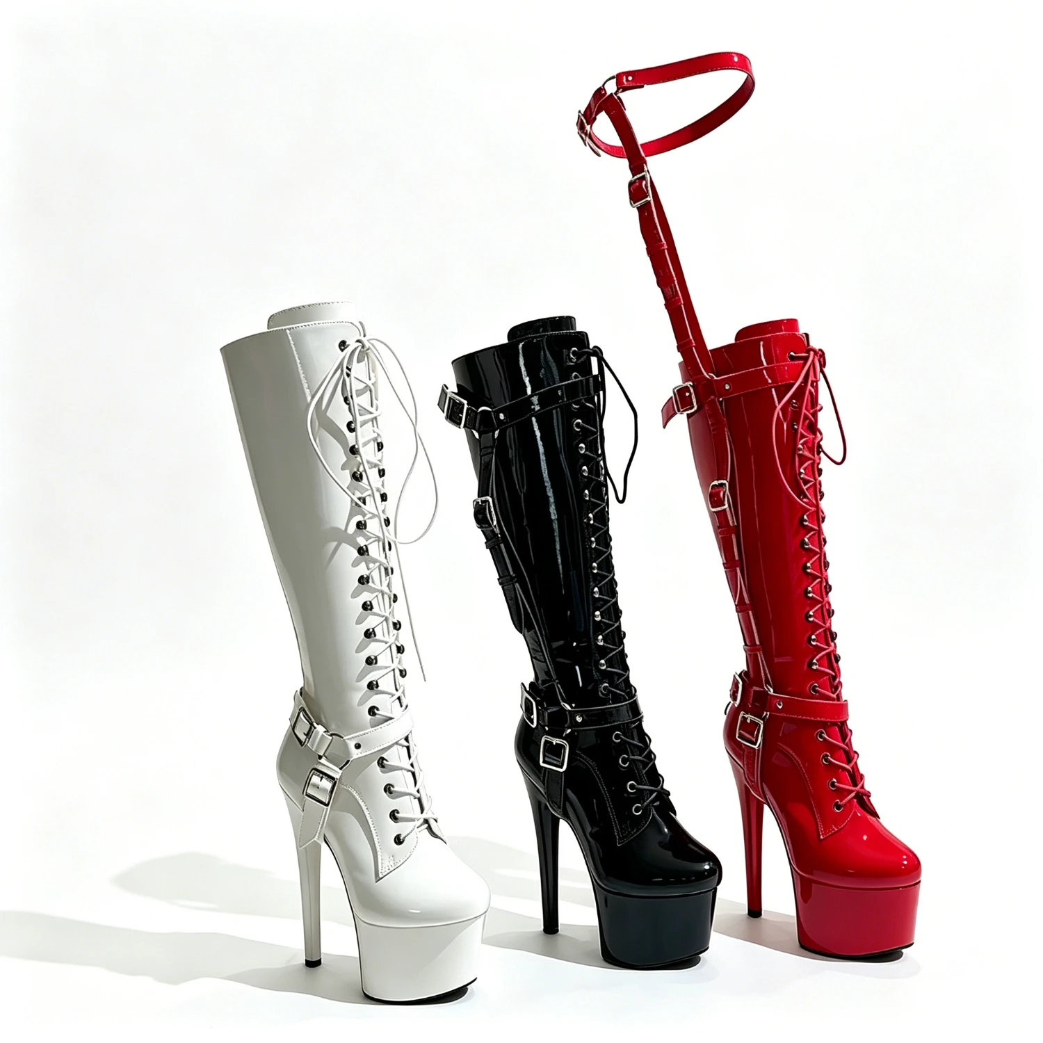 2026 thigh-high platform boots botas botas de 10 pulgadas Red Lace Up Buckle Super High Heel Long Boots Club Stage Ladies
2026 thigh-high platform boots botas botas de 10 pulgadas Red Lace Up Buckle Super High Heel Long Boots Club Stage Ladies