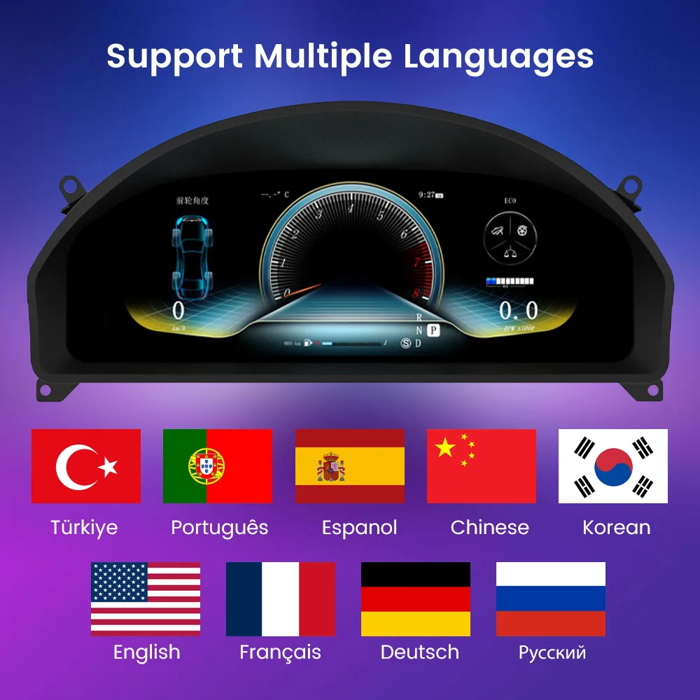 12,3-дюймовый ЖК-дисплей, автомобильная цифровая приборная панель, кластер для Mercedes Benz E W207 NTG4.0 2010-2012, виртуальная приборная панель, спидометр, кабина
12,3-дюймовый ЖК-дисплей, автомобильная цифровая приборная панель, кластер для Mercedes Benz E W207 NTG4.0 2010-2012, виртуальная приборная панель, спидометр, кабина