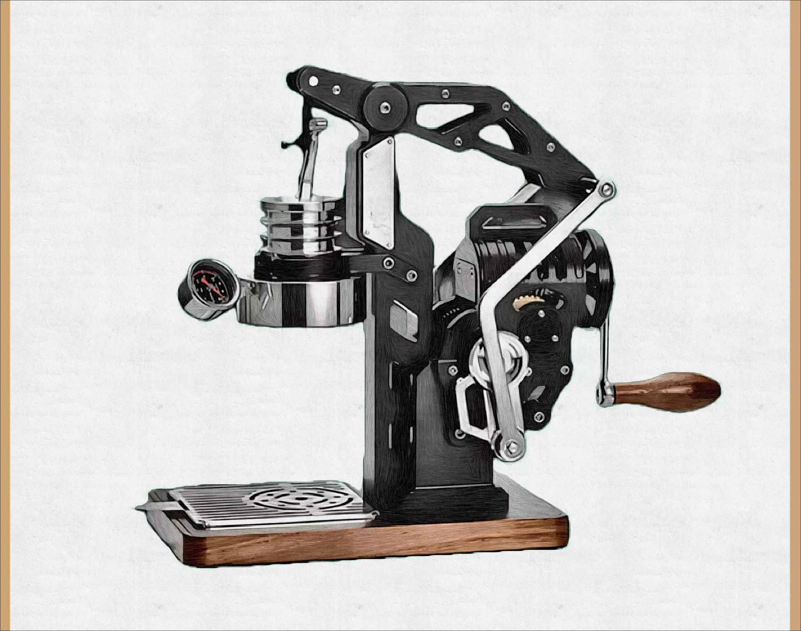Italian hand-cranked semi-automatic E61 coffee machine fully mechanical concentration pressure transformation extraction 58mm
Italian hand-cranked semi-automatic E61 coffee machine fully mechanical concentration pressure transformation extraction 58mm