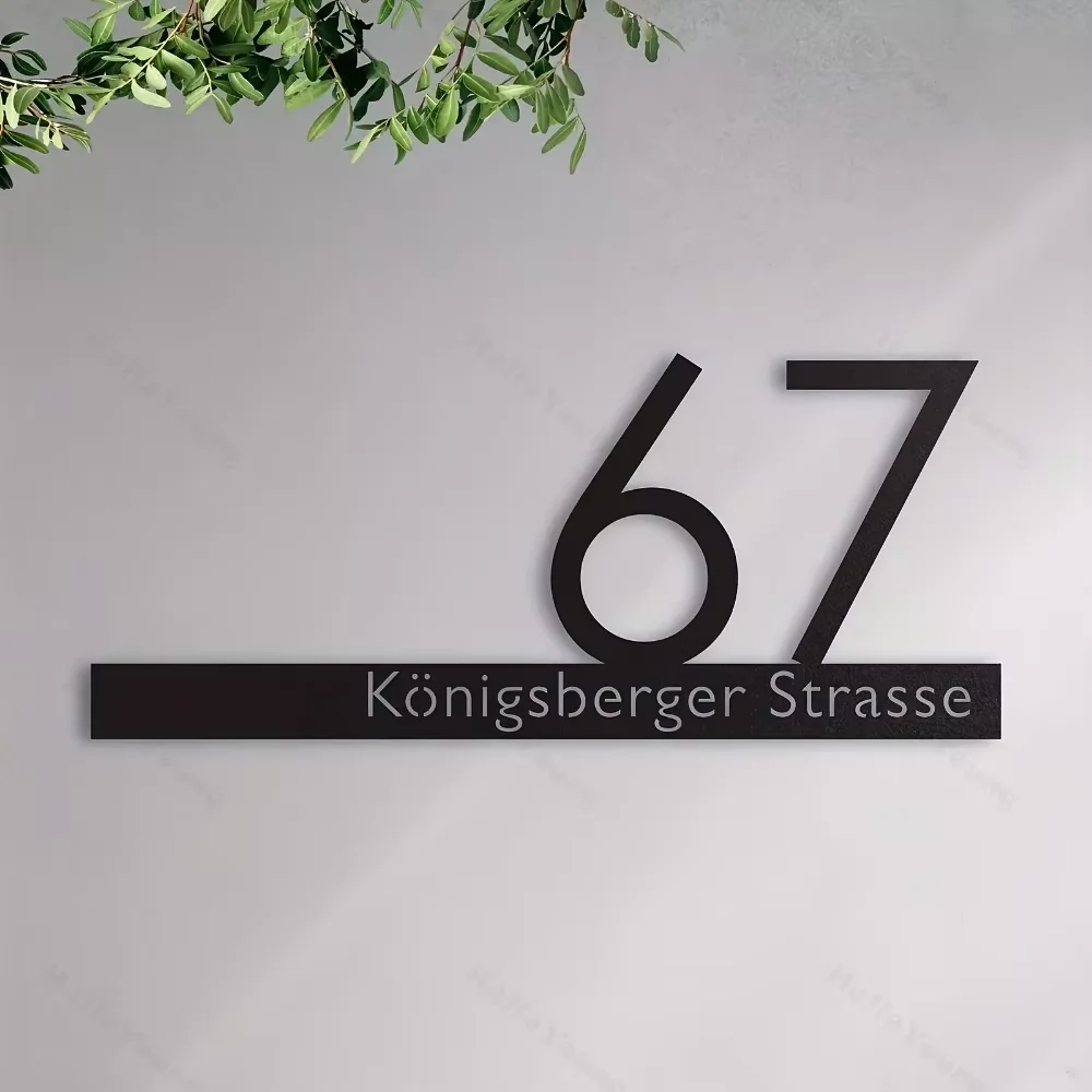 Trendy Contemporary Custom Metal Sign. Sturdy House Number for Year - Round Entrance.
Trendy Contemporary Custom Metal Sign. Sturdy House Number for Year - Round Entrance.