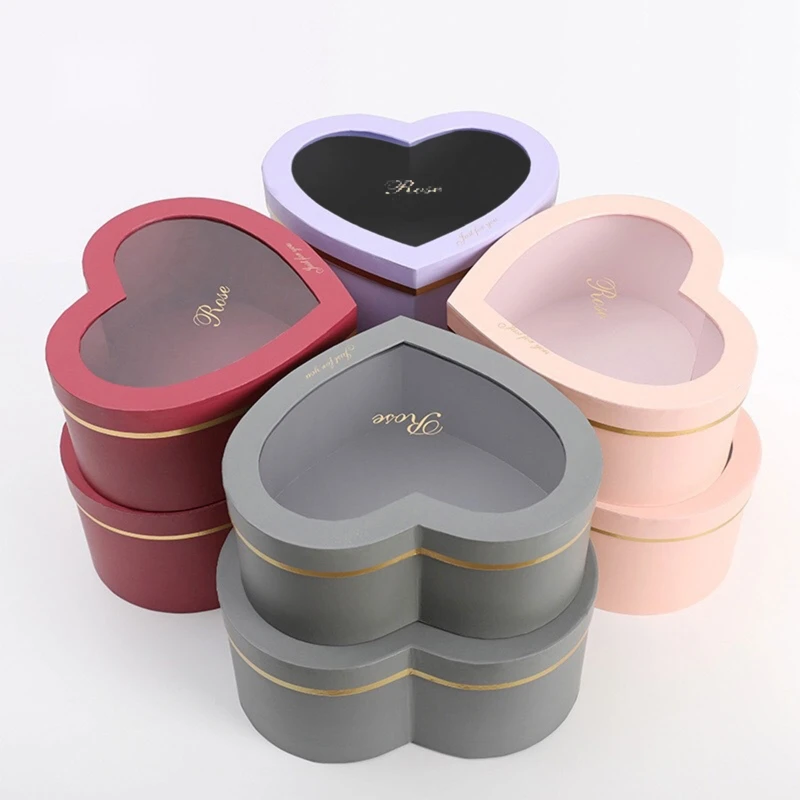 2pcs Heart Shaped Flower Box Floral Gift Boxes with Transparent Window Lids Luxury Style Flower Arrangements Valentines Day Box
2pcs Heart Shaped Flower Box Floral Gift Boxes with Transparent Window Lids Luxury Style Flower Arrangements Valentines Day Box