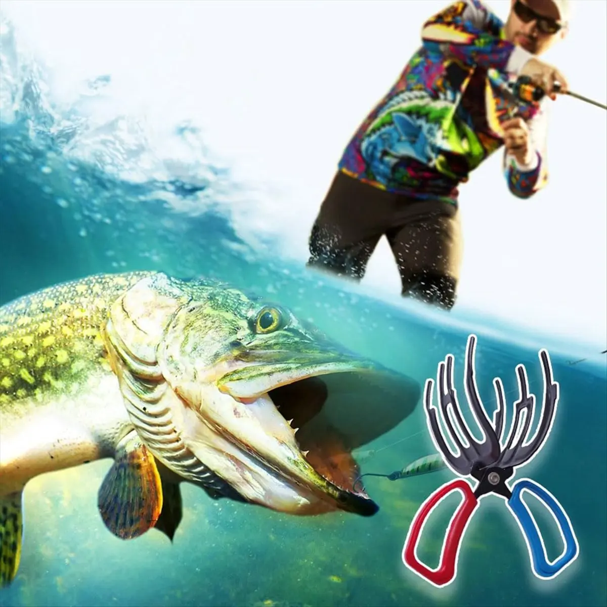 have 3 Claw Fish Gripper, Metal Fishing Pliers Gripper Fish Control Clamp, Three Teeth Fishing Pliers Fish Grip Tackle (2PCS)
have 3 Claw Fish Gripper, Metal Fishing Pliers Gripper Fish Control Clamp, Three Teeth Fishing Pliers Fish Grip Tackle (2PCS)