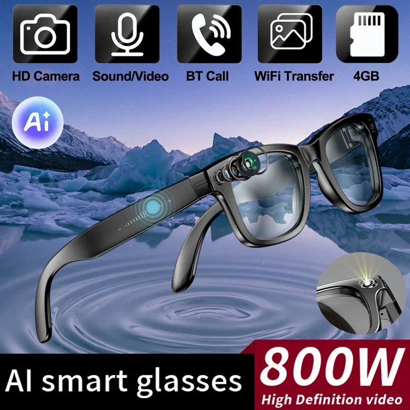 LIGE HD Camera Glasses AI Smart Glasses Call Music Play Video Audio Recording Noise Reduction Headset Touch Bluetooth Sunglasses
LIGE HD Camera Glasses AI Smart Glasses Call Music Play Video Audio Recording Noise Reduction Headset Touch Bluetooth Sunglasses