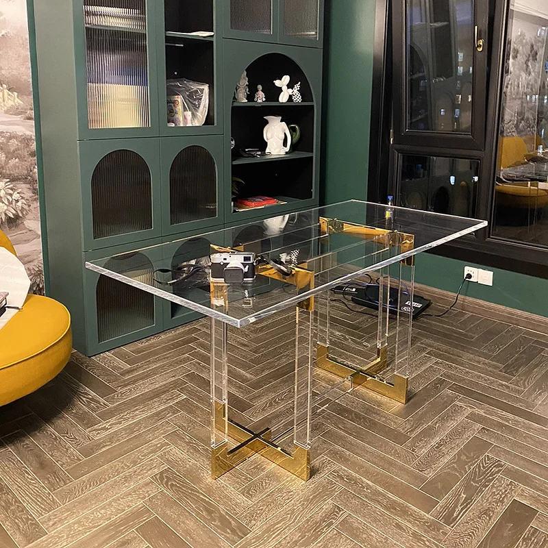 Custom acrylic transparent desk Nordic modern minimalist desk home living room dining table computer desk
Custom acrylic transparent desk Nordic modern minimalist desk home living room dining table computer desk