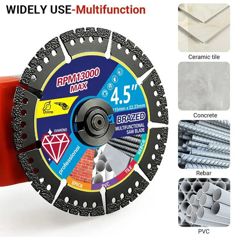 Multi Purpose Black Angle Grinder Saw Blade Iron 115mm Multi Material Cutting Blades Angle Grinder Saw Blades Marble Cutting
Multi Purpose Black Angle Grinder Saw Blade Iron 115mm Multi Material Cutting Blades Angle Grinder Saw Blades Marble Cutting