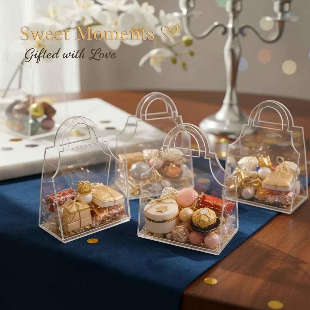 8pcs/set Transparent Small Handbag Style Acrylic Multi-purpose Packaging Boxes Party and Evening Gift Box Jewelry Storage Box
8pcs/set Transparent Small Handbag Style Acrylic Multi-purpose Packaging Boxes Party and Evening Gift Box Jewelry Storage Box
