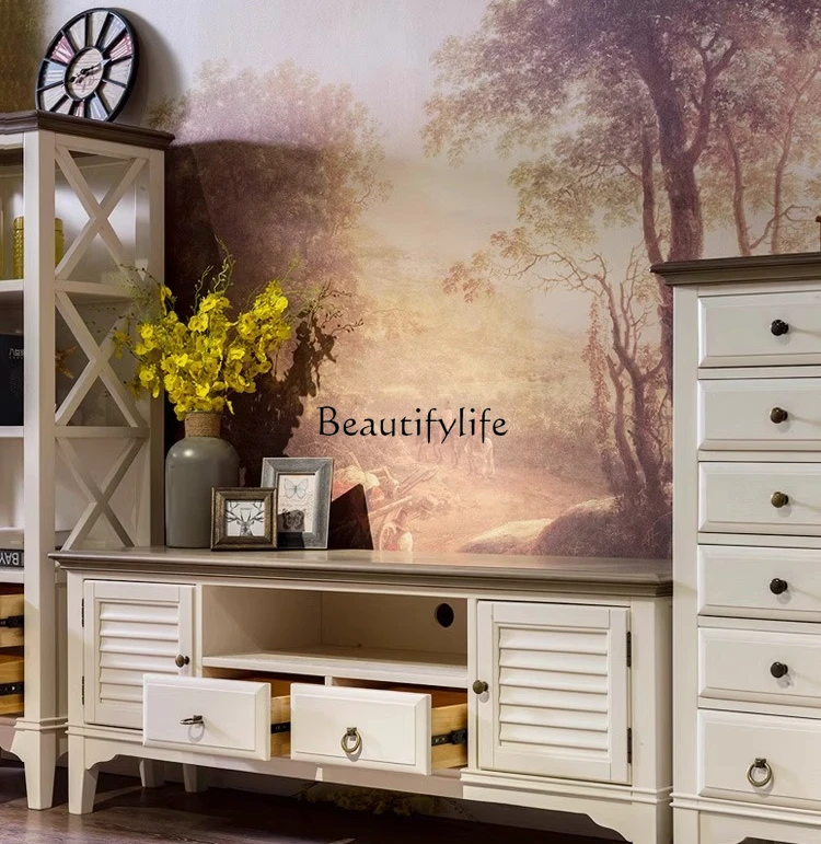 American light luxury solid wood European floor cabinet pastoral TV cabinet
American light luxury solid wood European floor cabinet pastoral TV cabinet
