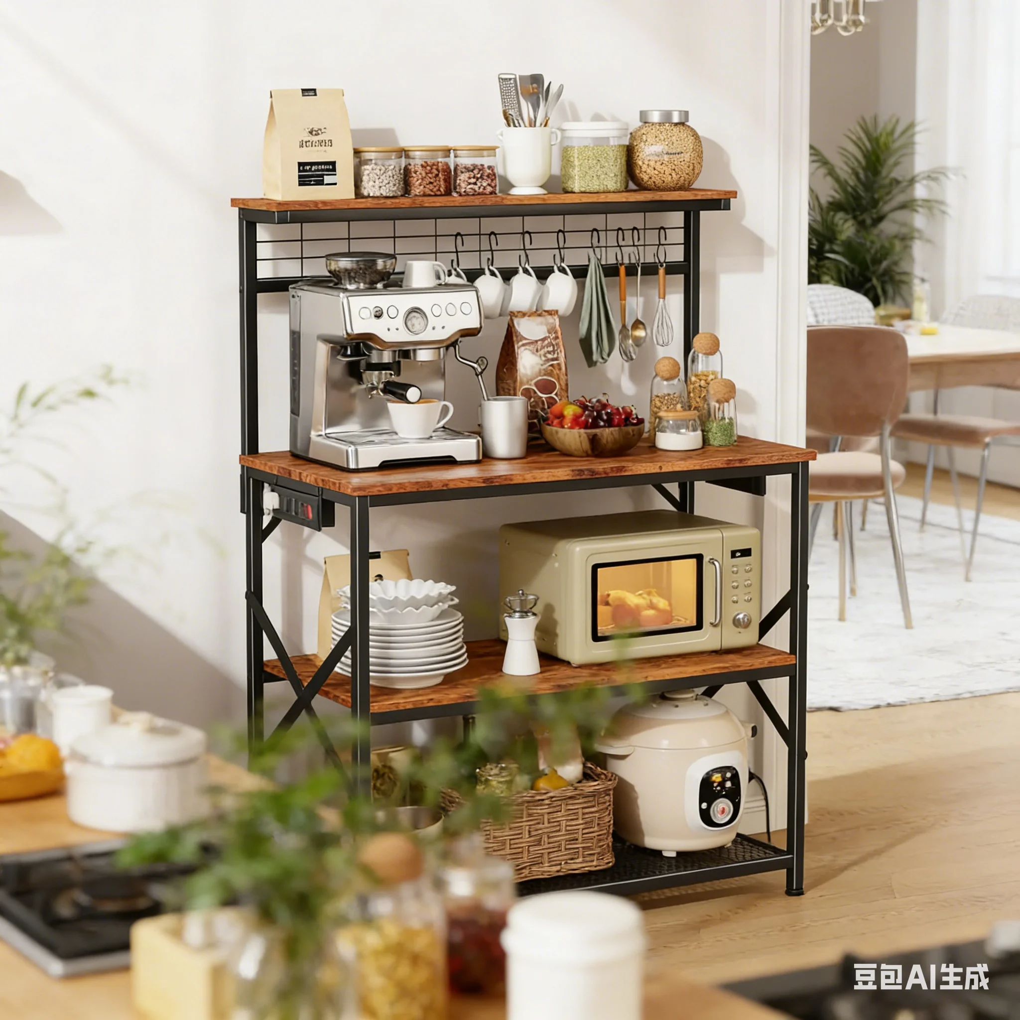 AOLIVIYA Multi Functional Microwave Oven Shelf With Power Socket Multi Layer Wine Cabinets For Kitchen Storage Modern Minimalist
AOLIVIYA Multi Functional Microwave Oven Shelf With Power Socket Multi Layer Wine Cabinets For Kitchen Storage Modern Minimalist