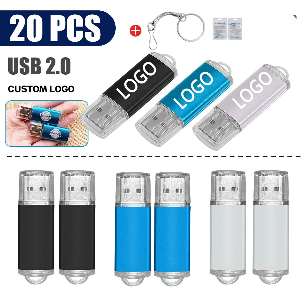 20pcs/lot Full Capacity Metal USB Flash Drive Free Logo Pen Drive 4GB 8GB 16GB 32GB 64GB 128M 512M Pendrive 1GB 2GB Memory Stick
20pcs/lot Full Capacity Metal USB Flash Drive Free Logo Pen Drive 4GB 8GB 16GB 32GB 64GB 128M 512M Pendrive 1GB 2GB Memory Stick