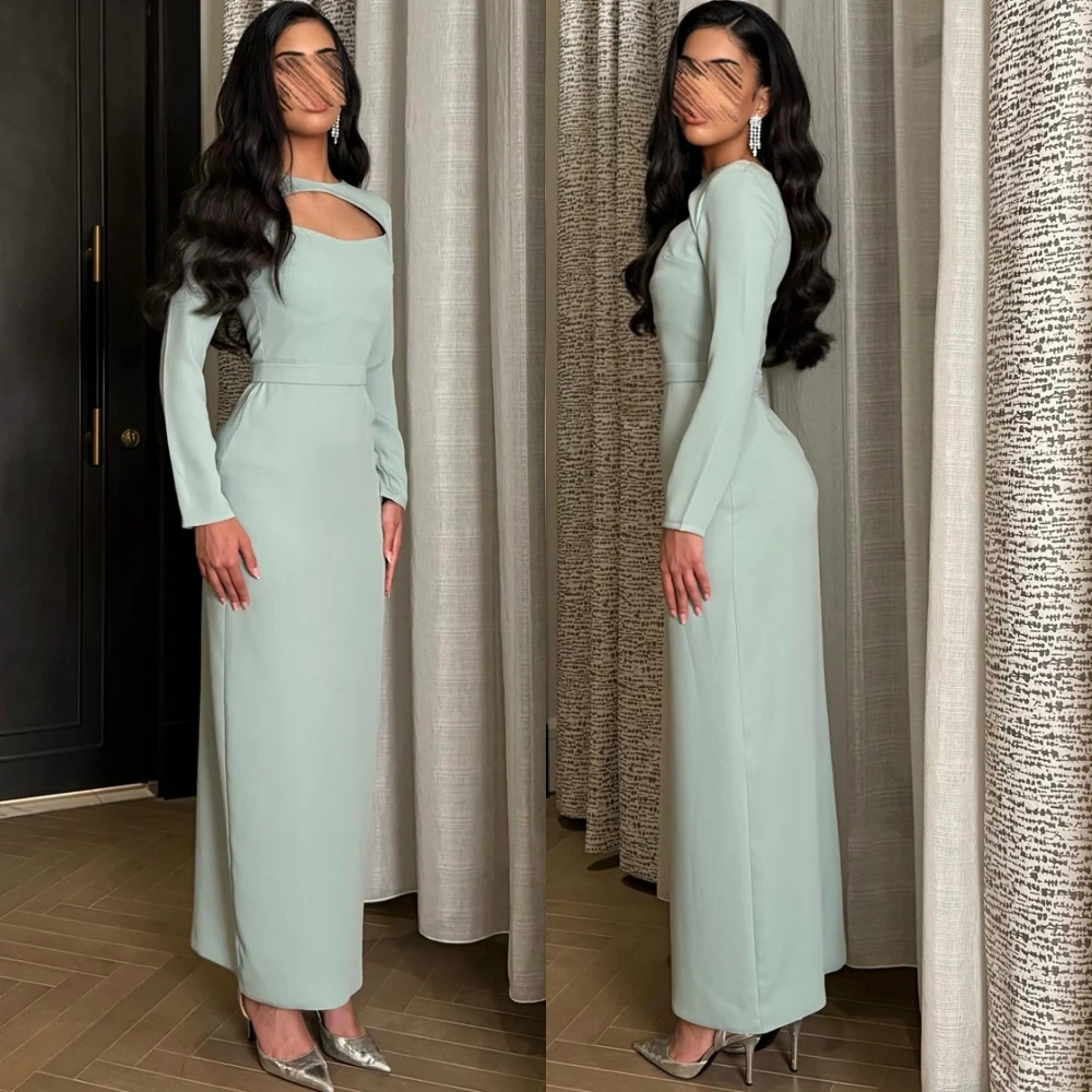 Customized Luxury Jersey Evening Dress Exquisite O-Neck Prom Dresses Modern Sashes Long Sleeves Special Occasion Gowns
Customized Luxury Jersey Evening Dress Exquisite O-Neck Prom Dresses Modern Sashes Long Sleeves Special Occasion Gowns