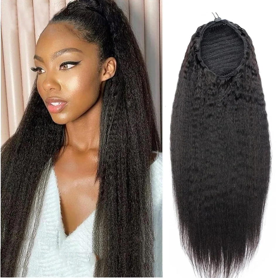 Ponytail Human Hair Extensions With 2 Clips 100gram Natural Color Kinky Straight Hair Drawstring Ponytail For Women 1 Piece
Ponytail Human Hair Extensions With 2 Clips 100gram Natural Color Kinky Straight Hair Drawstring Ponytail For Women 1 Piece