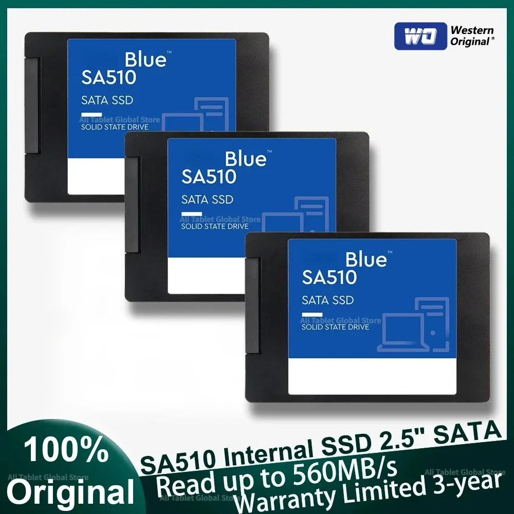 Original SA510 Blue 500GB 1TB 2TB 4TB SSD 2.5"SATA III Internal Solid State Drive Raed Up to 560 MB/s for Laptop Server PS5
Original SA510 Blue 500GB 1TB 2TB 4TB SSD 2.5"SATA III Internal Solid State Drive Raed Up to 560 MB/s for Laptop Server PS5