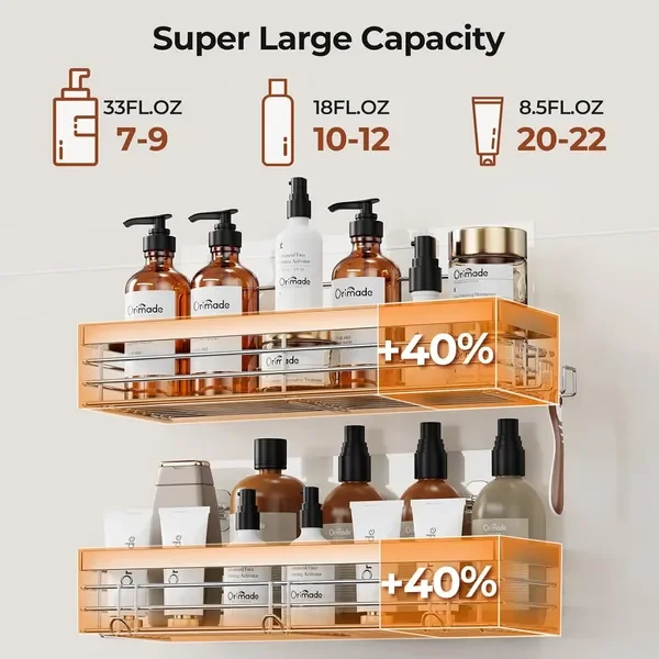 Shower Caddy with 5 Hooks Organizer for Hanging Razor and Sponge Bathroom Basket Adhesive Shower
Shower Caddy with 5 Hooks Organizer for Hanging Razor and Sponge Bathroom Basket Adhesive Shower