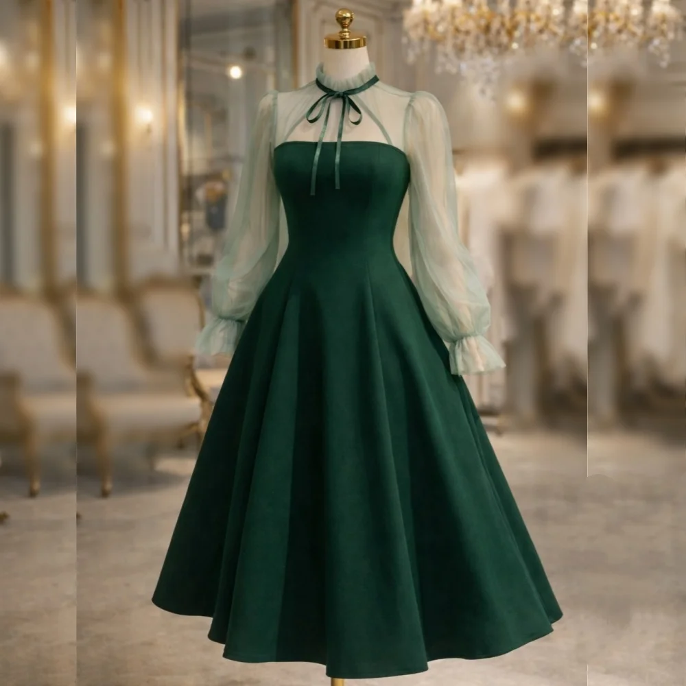 Customized Grace Long Sleeves Wedding Party Dress Homecoming Dresses High Quality A-line Pleat Midi Dresses Formal
Customized Grace Long Sleeves Wedding Party Dress Homecoming Dresses High Quality A-line Pleat Midi Dresses Formal
