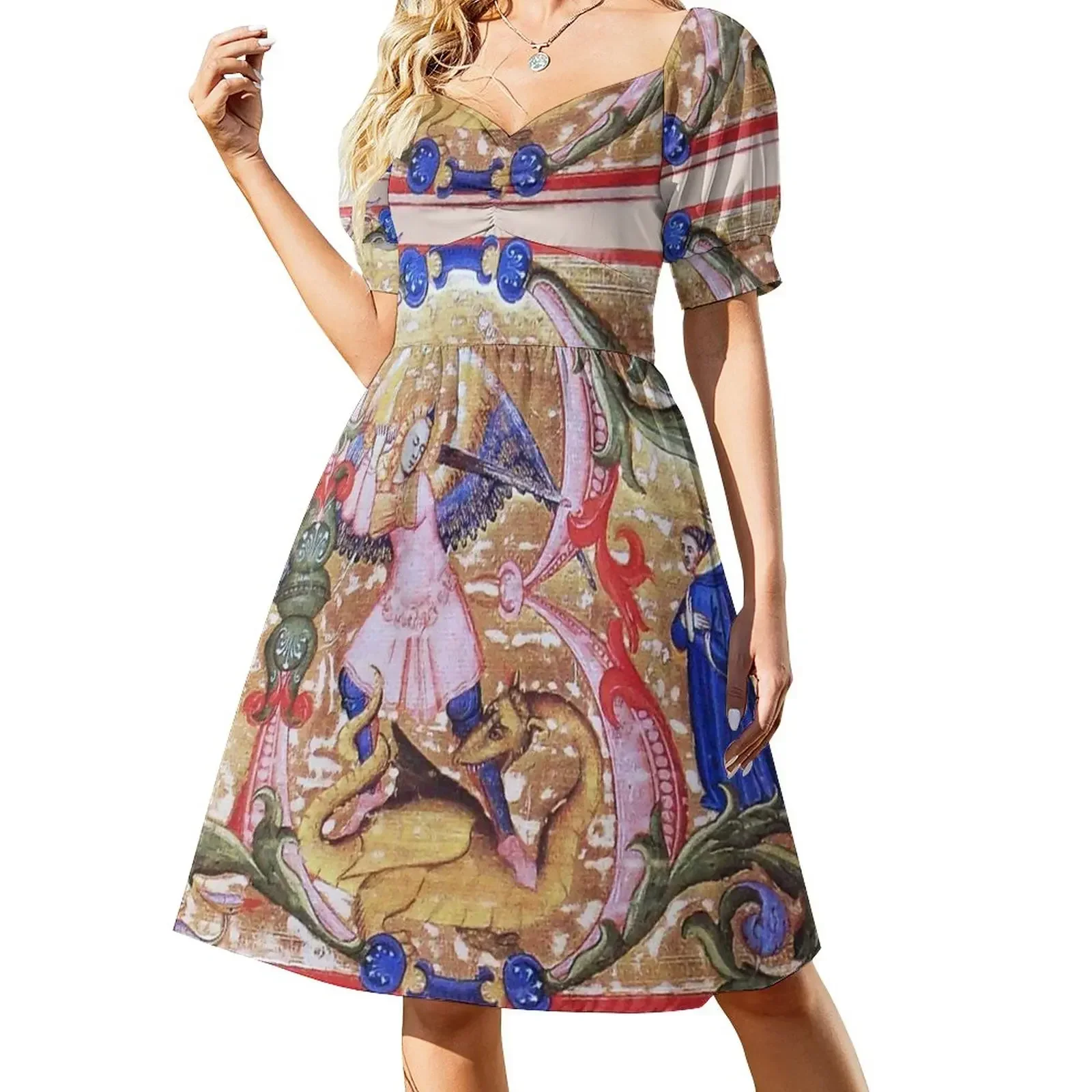 ST.MICHAEL ARCHANGEL WITH DRAGON Antique Miniature Short-Sleeved Dress summer clothes cocktail dresses dress for women Dress
ST.MICHAEL ARCHANGEL WITH DRAGON Antique Miniature Short-Sleeved Dress summer clothes cocktail dresses dress for women Dress