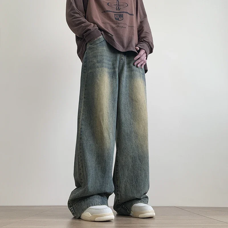 Retro Washed Do Old Jeans Men's Autumn American Loose Straight Trousers Casual Wide-leg Trousers High Street
Retro Washed Do Old Jeans Men's Autumn American Loose Straight Trousers Casual Wide-leg Trousers High Street