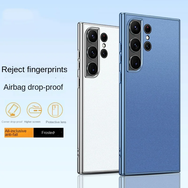 TPU Frame Frosted Anti-Fingerprint Back Covers For Samsung Galaxy S23 S22 Plus Ultra Shockproof Metal Lens Protection Phone Case
TPU Frame Frosted Anti-Fingerprint Back Covers For Samsung Galaxy S23 S22 Plus Ultra Shockproof Metal Lens Protection Phone Case
