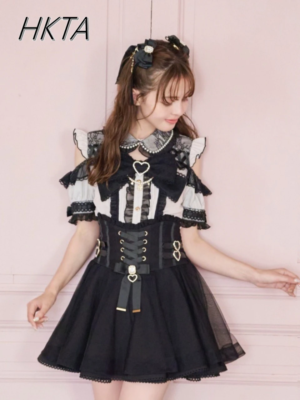 Rojita Shirt Summer Japanese Mine Off-Shoulder Lace Big Bow Lolita Top Short Sleeve Blouse High Waist Short Skirt for Women
Rojita Shirt Summer Japanese Mine Off-Shoulder Lace Big Bow Lolita Top Short Sleeve Blouse High Waist Short Skirt for Women