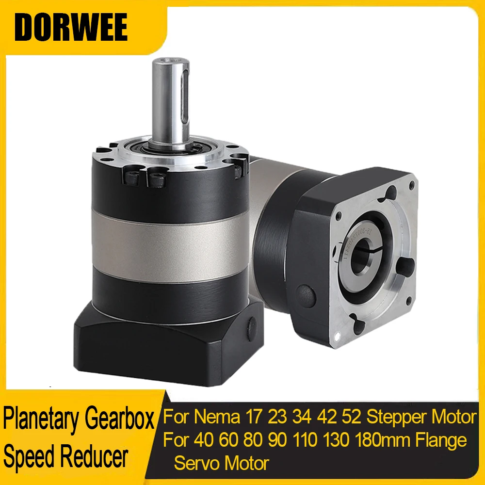 Planetary Gearbox Motor Reducer For Nema 17 23 34 Stepper Motor Speed Reducer For 40 60 80 90 110 130 180mm Flange Servo Motor
Planetary Gearbox Motor Reducer For Nema 17 23 34 Stepper Motor Speed Reducer For 40 60 80 90 110 130 180mm Flange Servo Motor